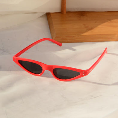 Red Retro Small Cateye Sunglasses