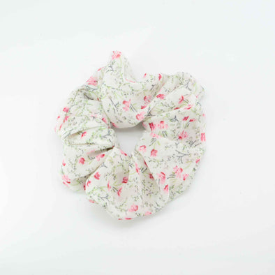 White Flower Scrunchie