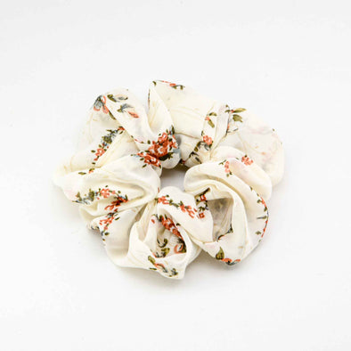 Cream Vintage Flora Scrunchie