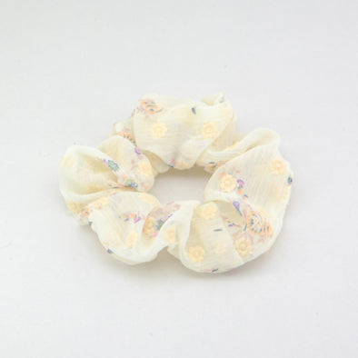 White Flower Scrunchie